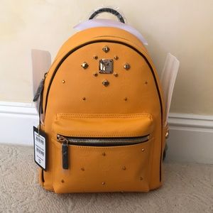 Yellow MCM Backpack